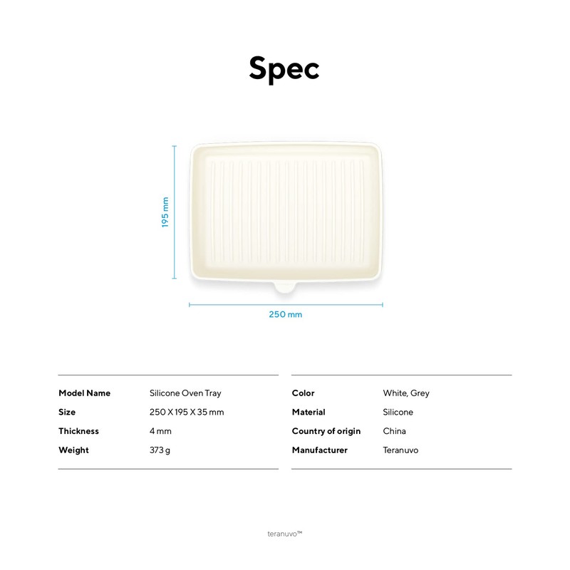 Teranuvo Silicone Oven Tray compatible with BALMUDA The Toaster Oven