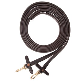 Billy Royal Work Reins with Martingale Stops for Horses | Hand Oiled and Rubbed Leather | Super Flexible and Supple | Great for Training | 5/8" Wide x 7' Long