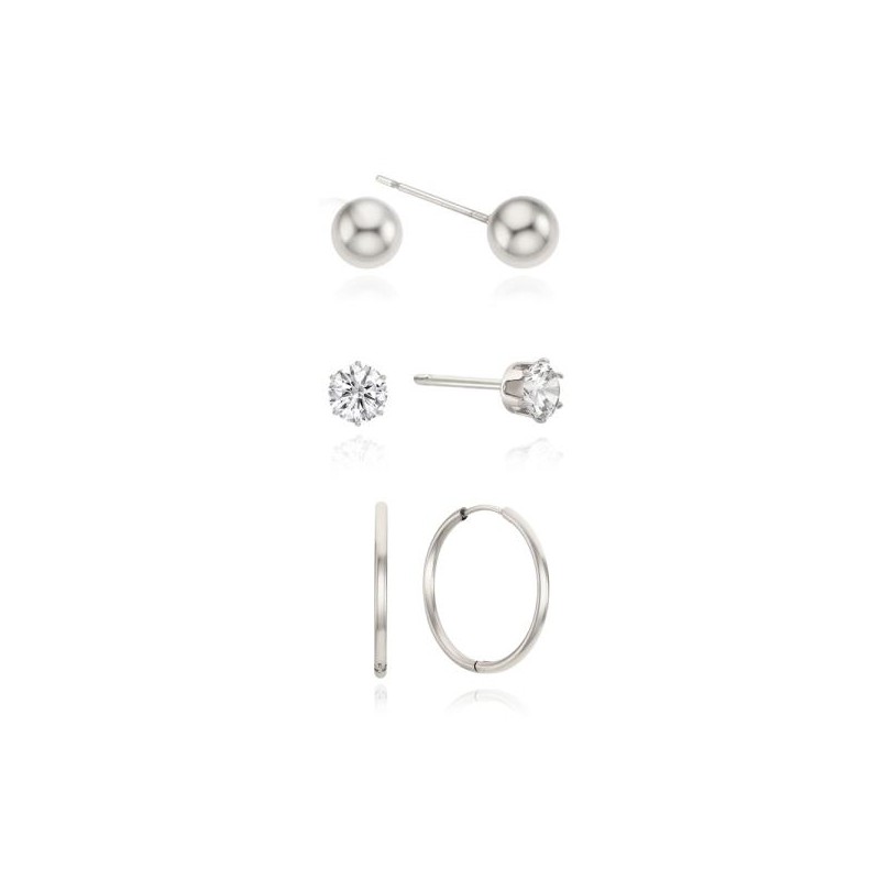 [3SET] Sweet combination basic silver ball one-touch set OTEP23506TWW stone