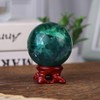 dssmboom Fluorite Crystal Ball with Resin Stand for Home Office