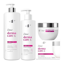 DOVE Kit Rutina Completa Hydra Alivio. Hidratación por 100h, 3 pzas Shampoo, Acondicionador y Mascarilla Capilar                                      