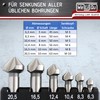 WELIQU Countersink 90° Diameter 6.3-20.5 mm Made of HSS-G Steel,
