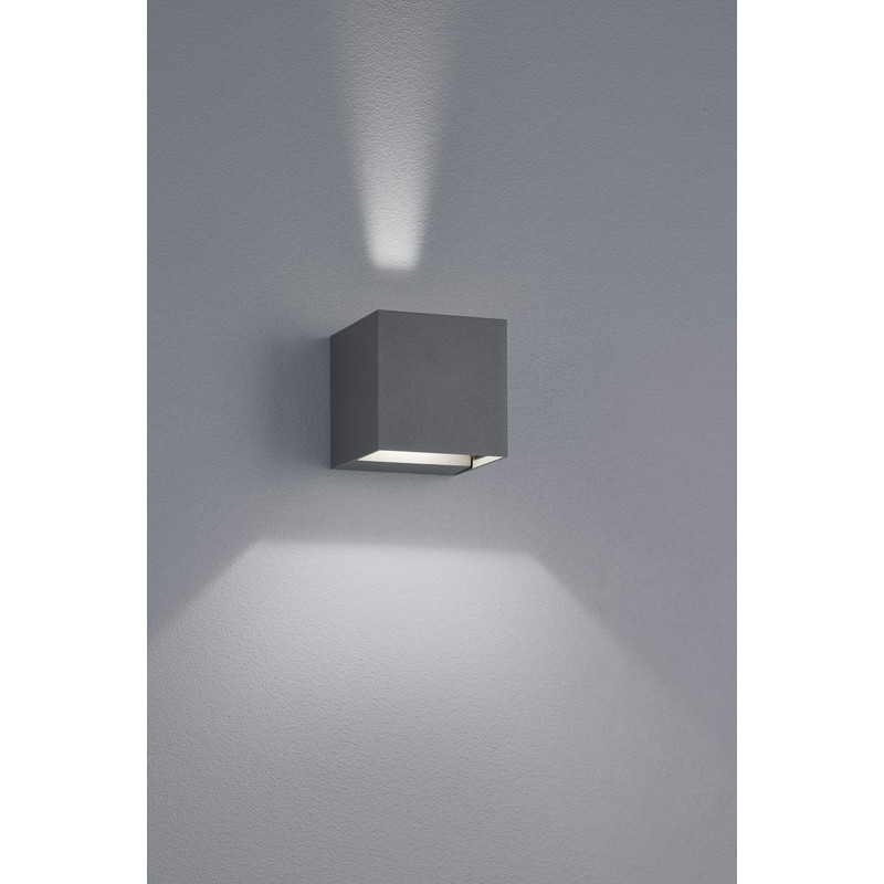 Trio Leuchten Adaja 226860242 LED Außen Wandleuchte, Aluminium, 2 x