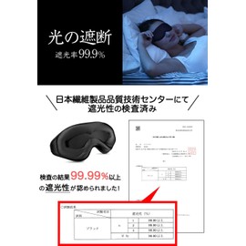 aimeve Eye Mask for Sleep, Good Sleep, Light Blocking Premium, 99.99% Blackout Rate (Recommended by Sleep Nutrition Instructors), 3D Dimensional, Lightweight, Blindfold (Black - Velcro) aimeve アイマスク 睡眠用 安眠 快眠 【光の遮断 premium】 遮光率99.99％ (睡眠栄養指導士推薦) 3D 立体 軽量 目隠し (ブラック - マジックテープ)