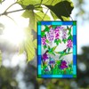 Viveta Hummingbird Stained Glass Window Hanging, Stained Glass Suncatchers for