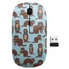 sanacci 2.4GHz USB Wireless Mouse, Funny Brown Otters Pattern, Ergonomic