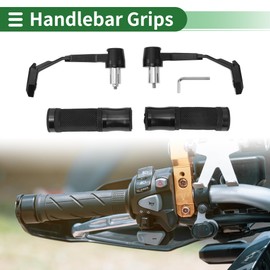 X AUTOHAUX 7/8" 22mm 15/16" 24mm Motorcycle Hand Grips Cover Kit Non Slip Aluminum Alloy Rubber Handlebar Hand Grips for Motorcycle Scooter Bicycle ATV Black