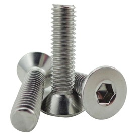 Fajoeda Countersunk Screws M6 x 25 mm with Hexagon Socket Screws, Pack of 20 Countersunk Screws M6 Stainless Steel Full Thread A2 -V2A Countersunk Screw Stainless Steel Screws