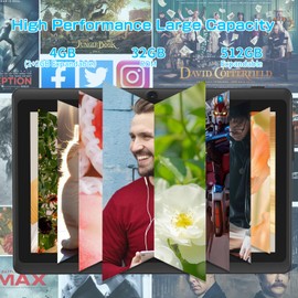 NEWISION 7 Inch Tablet with Case, Quad Core Android 13 Tablet, 4GB RAM 32GB ROM 512GB Expand, WiFi 6, Bluetooth, 1024x600 IPS HD Display, 3500mAh,Dual Camera, USB C Tablet PC (Blue)