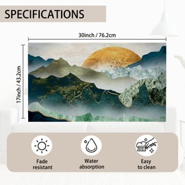 TUBAMQ Welcome Mountain with Sun Doormat Indoor Outdoor Patio Door Mats Non-Slip Entrance Mat for Home,Outside Entry,Yard,Floor,Patio 17x30INCH