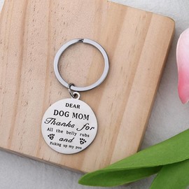 Guqqeuc Dog Mum Keyring Gifts for Women Dog Lovers Gifts for Women Dog Mum Birthday Christmas Gifts for Dog Mum I Woof You Keyring Gift for Dog Lovers Dog Mom Gifts for Best Friend Sister Daughter