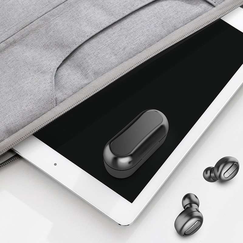True Wireless Earphones Bluetooth 5.0 Headphones with Mic IPX5 Waterproof