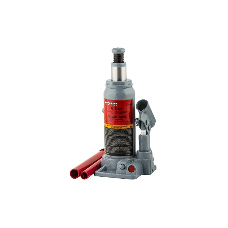 Pro-Lift B-006D Grey Hydraulic Bottle Jack - 6 Ton Capacity