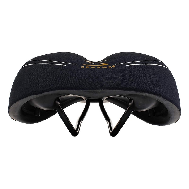 SURFAS 652076 E-GEL Dual Density Men's Bicycle Saddle, Lycra Material,