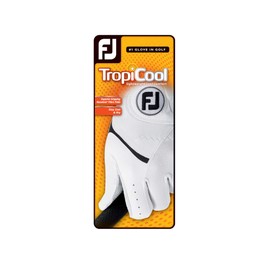 FootJoy Men's Tropicool Gloves, White, Large, Worn on Left Hand