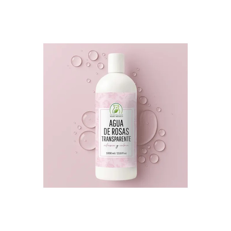 Agua De Rosas Hidratante Transparente 1 Litros