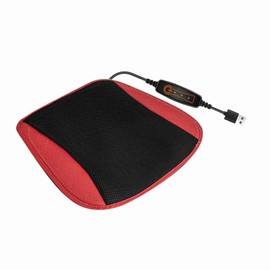 Ventilated Seat Cushion with USB Port, Summer Breathable Cooling Pad for All Car Seats, Home and Office Chairs, Red