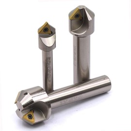 Xianglaa-Router bit, 45 Degree CNC Lathe Tungsten Steel Milling Cutter 12 16 20 MM TCMT Carbide Inserts Holder End Mill Chamfering Tools, (Cutting Edge Diameter : TCM C20 40 110 2T)