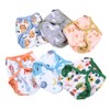 6pcs Baby Cloth Diaper Newborn Cute Pattern Waterproof Adjustable Breathable