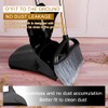Long Handle Heavy Duty Broom and Dustpan Set, Outdoor and
