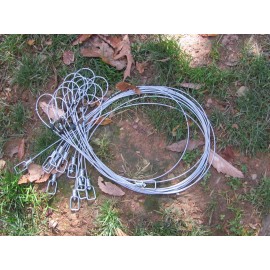 "Handmade" 6  SNARES 60" OF 7X7 3/32 CABLE,CAMLOCK (SNARES,TRAPS,