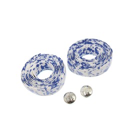 A ABSOPRO 2 Pcs Blue White Anti Slip Handlebar Tape Bar Grip Wrap for Bike Item Replacement
