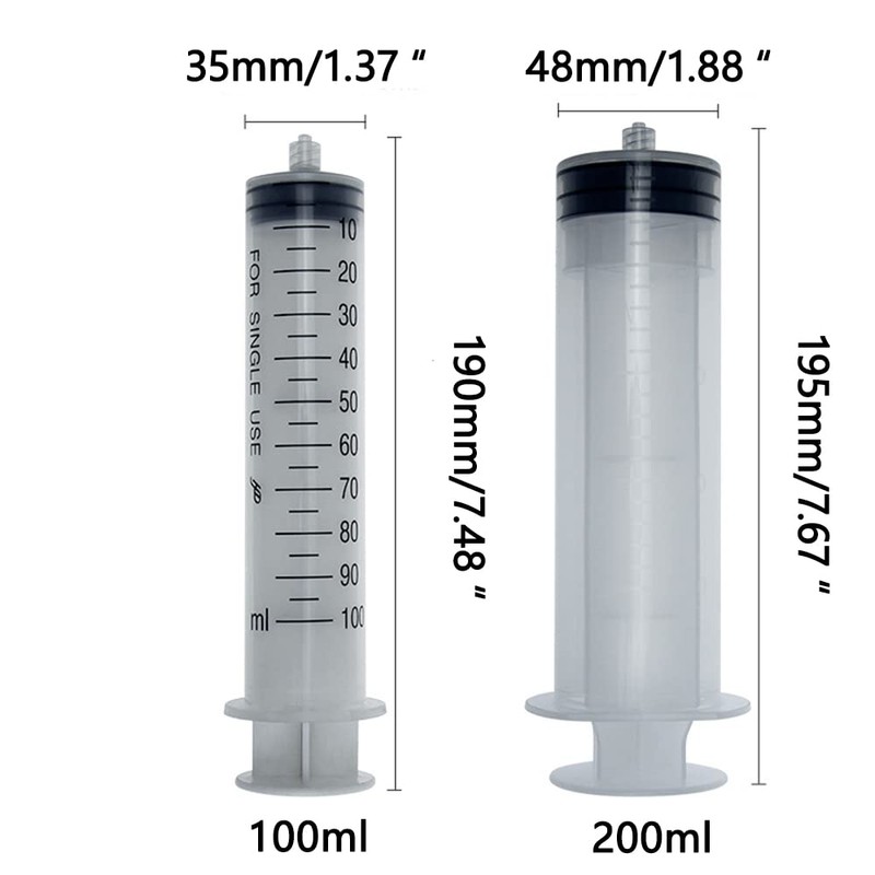 Large Capacity Plastic Syringe with 1m Tube for Oil or