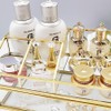bofeiull Glass Makeup Brush Holder, Makeup Brush Organizer Jewelry Display