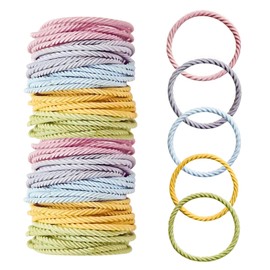 MOSTFUN 100 Stück Haargummi Damen, 4,5 cm Zopfgummis Mädchen, Haargummis Ohne Metall, Pferdeschwanz Inhaber Haarschmuck, 2 mm Klein Elastisch Haargummis für Mädchen Frauen Mann (Mehrfarbig)