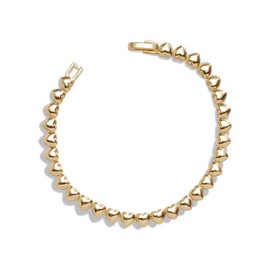 Pearich 14k Gold Filled Tennis Bracelet For Women, 5MM Classic Heart Tennis Bracelet, Gold Bracelets For Women Jewelry Gift for Women Christmas Valentines Mothers Day 6.15 Inch