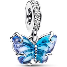 Pandach Women's Charm Pendant for Bracelet, 925 Sterling Silver Charms Beads Fits Bracelet and Necklace, Compatible with European Bracelets for Women Girls C11, Sterling Silver