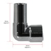 SPARES2GO 15mm x 10mm Pushfit Radiator Valve Chrome Reducing Elbow