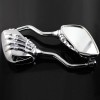 Unbranded Universal Chrome Skeleton Skull Hand Claw Motorcycle Rear View