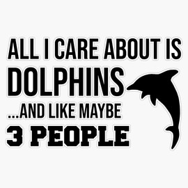 HOF Trading Cute Dolphin Lover Gift for Men Women Kids Vinyl Sticker Waterproof Decal Laptop Wall Window Bumper Sticker 5"