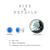 Twoowl Blue Opal Stud Earrings 925 Sterling Silver Blue Stone