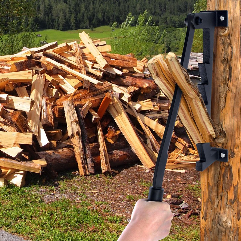 Meyoppm Wall Mounted Firewood Splitter, Firewood Splitter Mounted with Safety