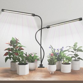 [2024 Newest] Grow Light, 6500K Full Spectrum White Red Blue 84 LED Plant Lamp Clip-on Desk for Indoor Plants Growing, 5 Dimmable Levels & Timer Setting 4/8/12H