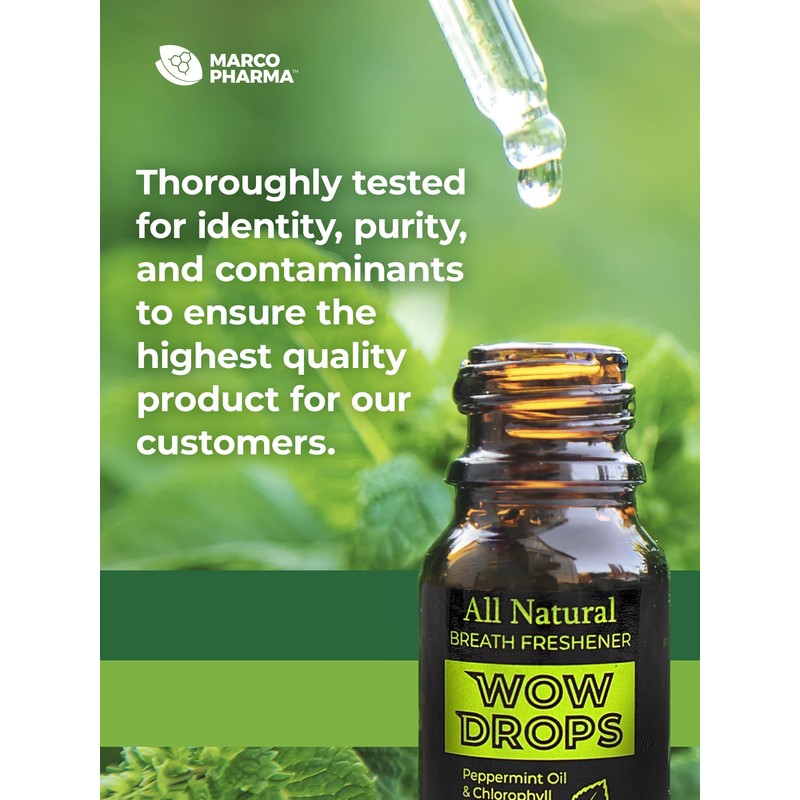 Wow Drops Pure Peppermint Essential Oil- .34 OZ Travel Size,