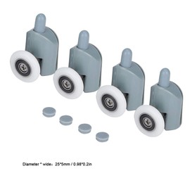 TOPINCN Stainless Steel Undermount Castors, Pulley for Bottom Roller, Glass Sliding Door (Single Wheel)