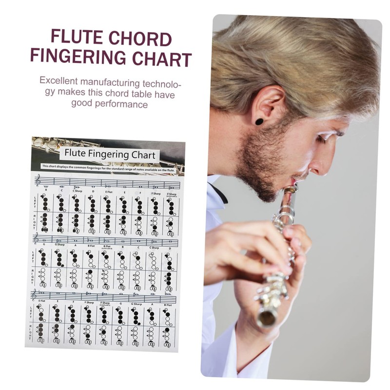 Kisangel Flute Chord Practice Chart Essential Learning Guide for Flute