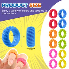 Hbaid Fidget Rings - 12pcs Sensory Finger Toys for Calming Focus & Anxiety Relief | Fidget Toys for Kids and Adults | Portable Durable Non-Toxic Fidget Toys for Classroom Office Use 8+4 Pcs