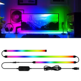 AURORIONCG Monitor Backlight RGBIC 24 Inch Computer Monitor Gaming Light Intelligent Screen Synchronisation Compatible with Windows and Mac-OS USB 5V