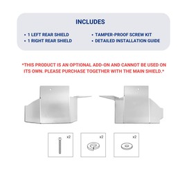 Rear Shield Heavy Duty Stainless Steel Add-On Compatible with Miller CAT Anti-Theft Cat Shield for 2007-2021 Toyota Tundra RWD & 2008-2022 Toyota Sequoia RWD