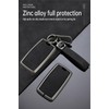 ontto Key Fob Case Metal Key Shell Leather Car Key