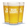 Bud Light White Logo Pint - Set of 2