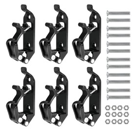 Pack of 6 shovel holder for roof rack, shovel holder, metal rubber roof rack clamps, roof rack accessories, clamping kit with mounting screw, nuts, shovel holder for roof rack (black)