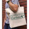 Cospa Yurucamp Caribou Large Tote NATURAL Approx. H 15.7 x
