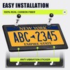 DCRCFIBER Real Carbon Fiber License Plate Frame, 100% Pure Carbon