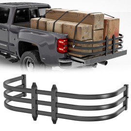 SOENBOO Truck Bed Extender, Aluminum Retractable Tailgate Extender, 59"-69" Adjustable Length, Drill Required, Fits for Chevy Silverado & GMC Sierra, Ford F-Series, Dodge Ram, Tundra, Nissan Titan