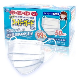 [株式会社ティー・エイチ・ティー] T.H.T Newスーパーガード マスク ふつうサイズ 大人用 不織布 プリーツ型 50枚